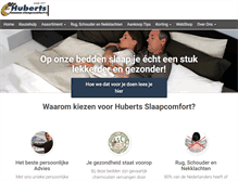 Tablet Screenshot of huberts-slaapcomfort.nl